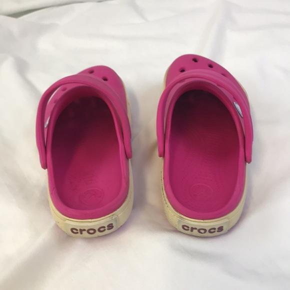 Crocs Crocband~ Little Girls Bubble Gum Pink Size 10/11 - Picture 4 of 7